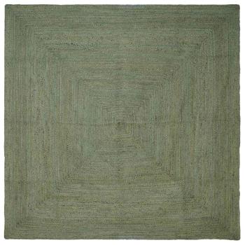 ARDEBO.de - Bereichsteppich Olivgrün 240 x 240 cm Jute