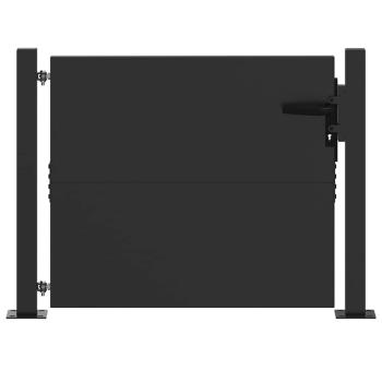 Gartentor Schwarz 110 x 105 cm Pulverbeschichteter Stahl