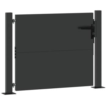Gartentor Schwarz 110 x 105 cm Pulverbeschichteter Stahl