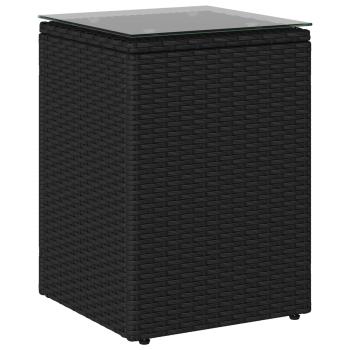 Beistelltisch Schwarz 35 x 35 x 50 cm Poly-Rattan