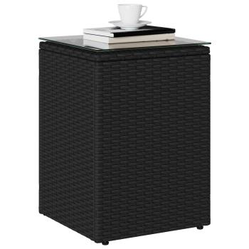 Beistelltisch Schwarz 35 x 35 x 50 cm Poly-Rattan