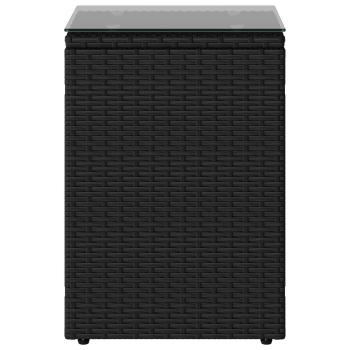 Beistelltisch Schwarz 35 x 35 x 50 cm Poly-Rattan