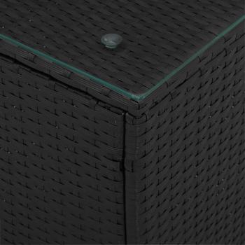 Beistelltisch Schwarz 35 x 35 x 50 cm Poly-Rattan