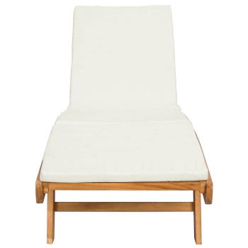 Sonnenliege Polyester Braun und Creme