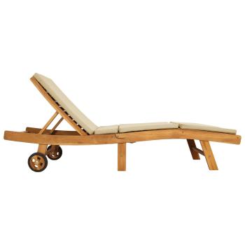 Sonnenliege Polyester Braun und Beige