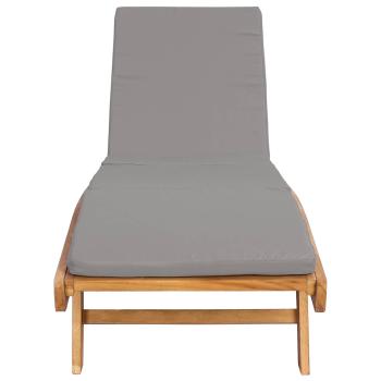 Sonnenliege Polyester Braun und Hellgrau