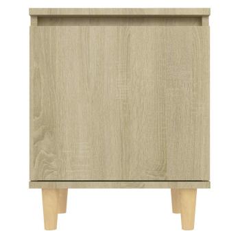 Nachttische 2 Stk. Massivholz-Beinen Sonoma-Eiche 40x30x50cm