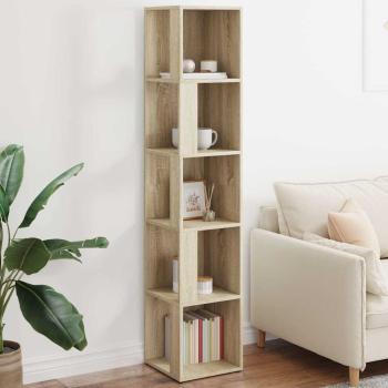 ARDEBO.de - Eckregal Sonoma-Eiche 33x33x164,5 cm Holzwerkstoff