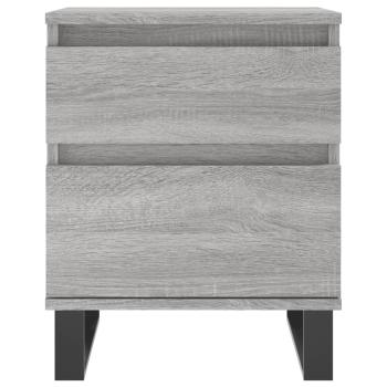 Nachttische 2 Stk. Grau Sonoma 40x35x50 cm Holzwerkstoff