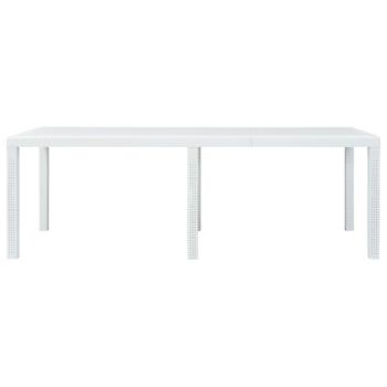 9-tlg. Garten-Essgruppe Kunststoff Weiß Rattan-Optik