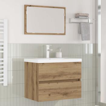 ARDEBO.de - Badezimmermöbel-Set 3 Stk. Artisan-Eiche Holzwerkstoff