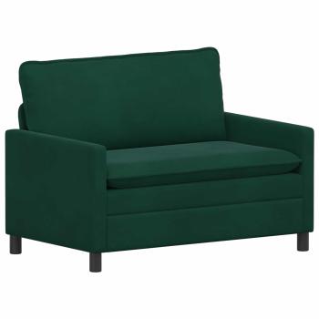 Sofa Set 2 stk. Dunkelgrün Samt