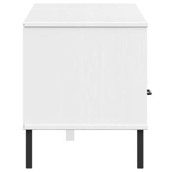 TV-Schrank OSLO mit Metallbeinen Weiß Massivholz Kiefer