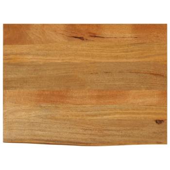ARDEBO.de - Tischplatte mit Baumkante 80x60x3,8 cm Massivholz Mango