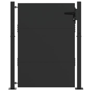 Gartentor Schwarz 105 x 130 cm Pulverbeschichteter Stahl