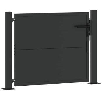 Gartentor 110 x 105 cm Pulverbeschichteter Stahl Abschließbar