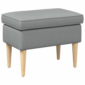 Hocker Hellgrau 55 x 35 x 41 cm Polyester