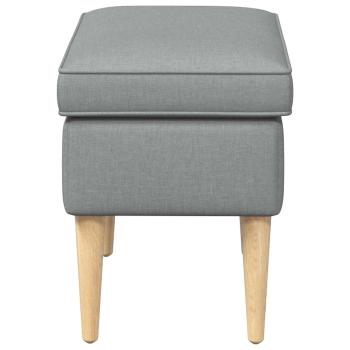 Hocker Hellgrau 55 x 35 x 41 cm Polyester
