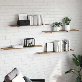 ARDEBO.de - Regalbrett 3 Ebenen 4 stk. 100 x 20 x 1.5 cm Holzwerkstoff