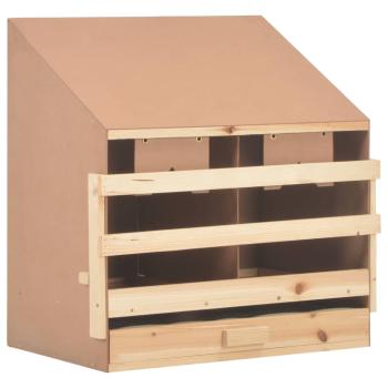 Legenest für Hühner 2 Fächer 63x40x65 cm Massivholz Kiefer