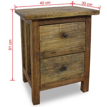 Nachttisch Massives Mahagoniholz 40x30x51 cm