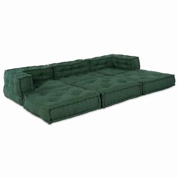 Modulare Sofagarnitur 3 pcs Grün Stoff