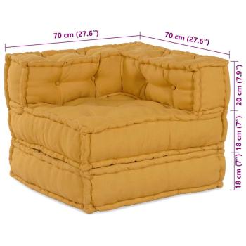 Modulare Sofagarnitur 2 pcs Gelb 140 x 70 x 56 cm Stoff