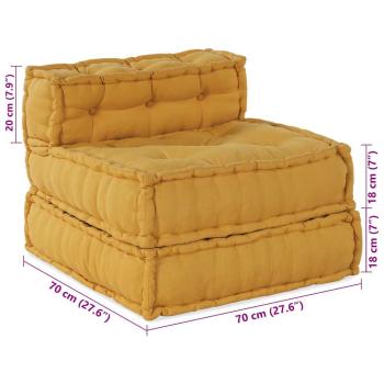 Modulare Sofagarnitur 3 pcs Gelb Stoff