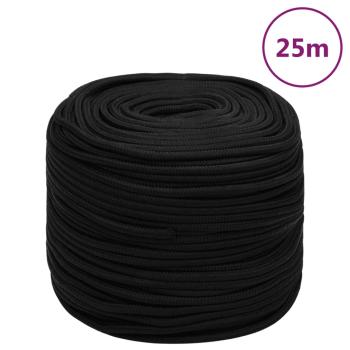 ARDEBO.de - Arbeitsseil Schwarz 6 mm 25 m Polyester