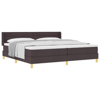 Boxspringbett mit Matratze Dunkelbraun 200 x 200 cm Stoff