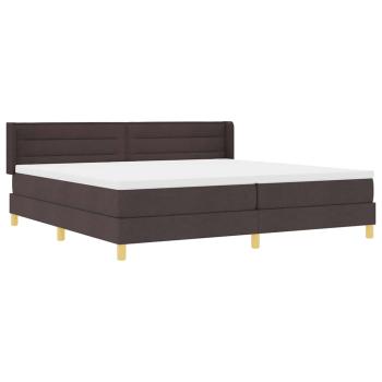 Boxspringbett mit Matratze Dunkelbraun 200 x 200 cm Stoff