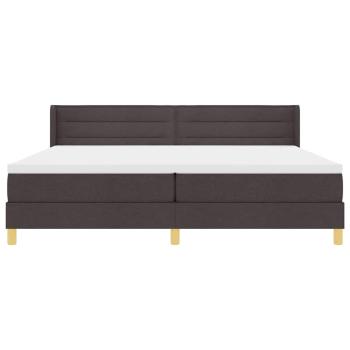 Boxspringbett mit Matratze Dunkelbraun 200 x 200 cm Stoff