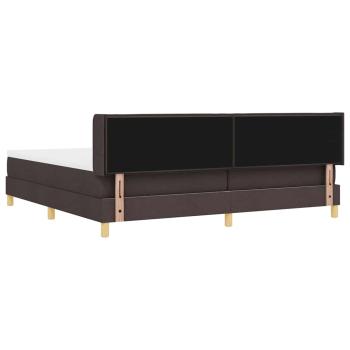 Boxspringbett mit Matratze Dunkelbraun 200 x 200 cm Stoff