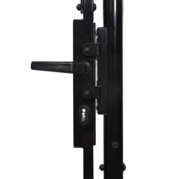 Gartentor Woerden Stahl 1,25 x 4 m Schwarz