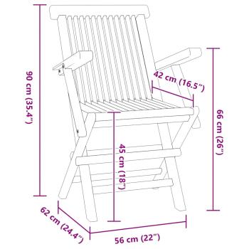 5-tlg. Garten-Essgruppe Klappbar Massivholz Teak