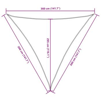 Sonnensegel Oxford-Gewebe Dreieckig 3,6x3,6x3,6 m Schwarz