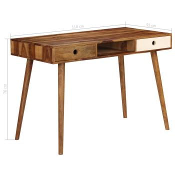 Schreibtisch 110 x 55 x 76 cm Massivholz Akazie