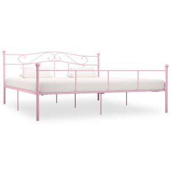 ARDEBO.de - Bettgestell Rosa Metall 180x200 cm