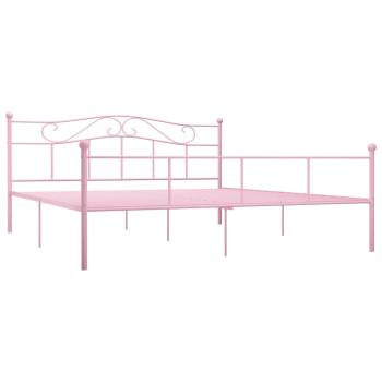 Bettgestell Rosa Metall 200×200 cm