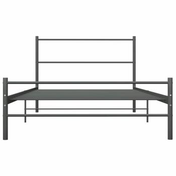 Bettgestell Grau Metall 100 × 200 cm