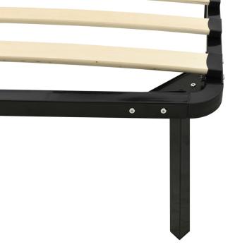 Bettgestell Schwarz Metall 200×200 cm