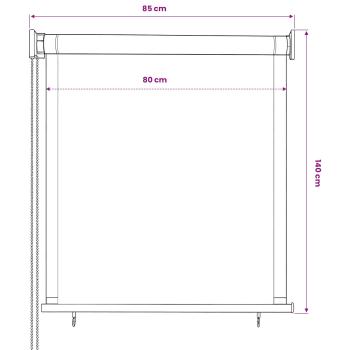 Außenrollo 85 (B) x 140 (H) cm Anthrazit