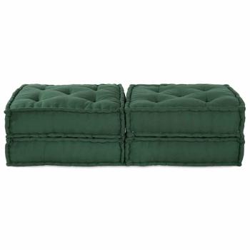 Modulare Sofagarnitur 2 pcs Grün 140 x 70 x 36 cm Stoff