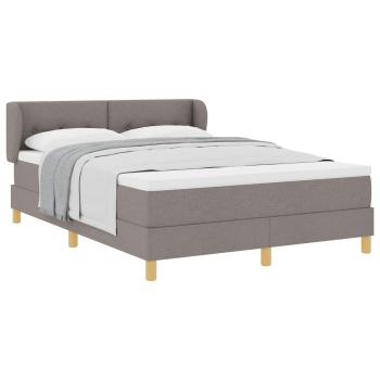 Boxspringbett mit Matratze Taupe 140 x 190 cm Stoff