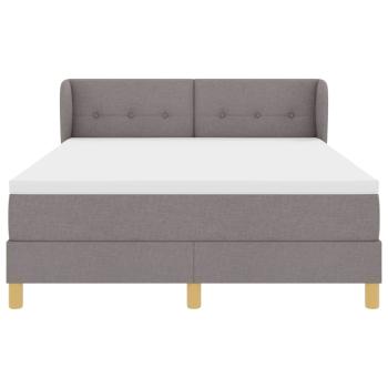 Boxspringbett mit Matratze Taupe 140 x 190 cm Stoff
