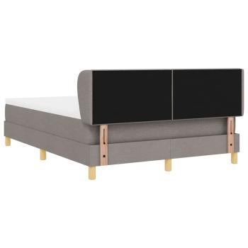Boxspringbett mit Matratze Taupe 140 x 190 cm Stoff