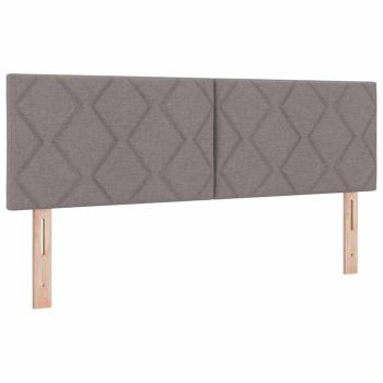 Boxspringbett mit Kopfteil Taupe 190 x 140 cm Stoff