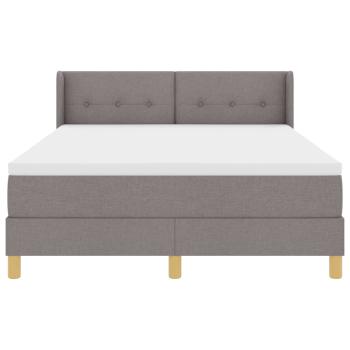 Boxspringbett mit Kopfteil Taupe 190 x 140 cm Stoff