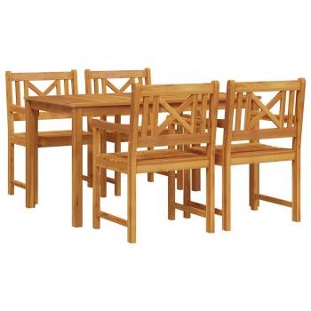 Garten Essgruppe 5 stk. Braun Massivholz Akazie