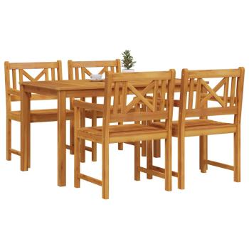 Garten Essgruppe 5 stk. Braun Massivholz Akazie